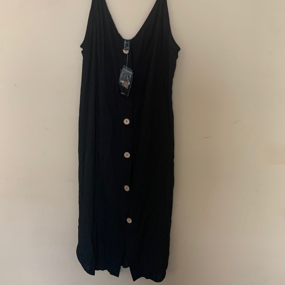 Forever21 black buttoned dress